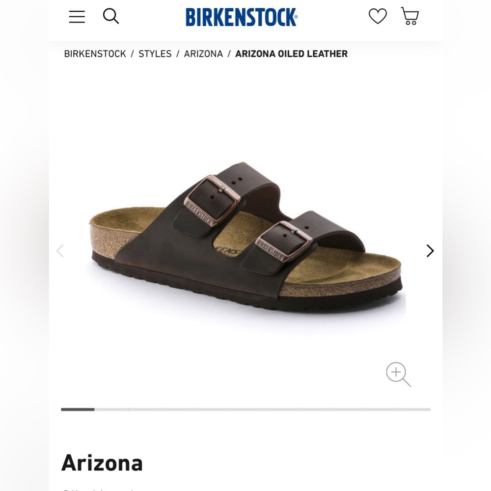 BIRKENSTOCK Arizona Leather Dark Brown Sandal